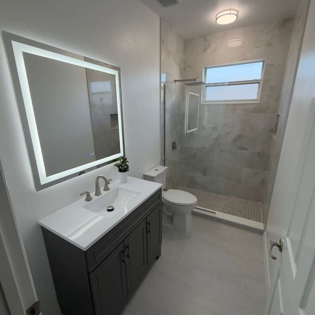 Modern bathroom remodel